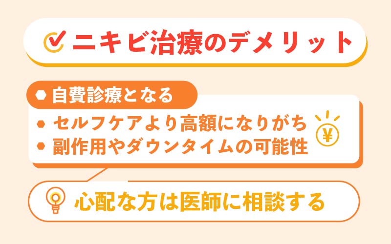 ニキビ治療のデメリット