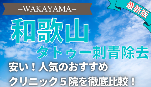 和歌山でタトゥー刺青除去が安い人気おすすめクリニック5選！正しい選び方,跡が残らない